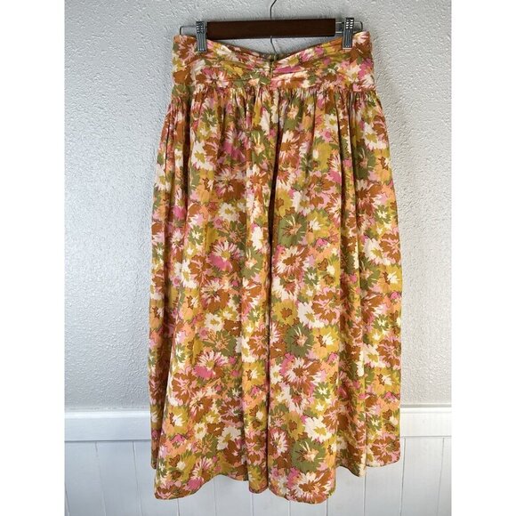 Zimmermann Twist Waist Skirt In Colorful Floral Midi Size 1 | US 6 - Picture 7 of 13